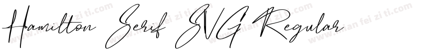 Hamilton Serif SVG Regular字体转换
